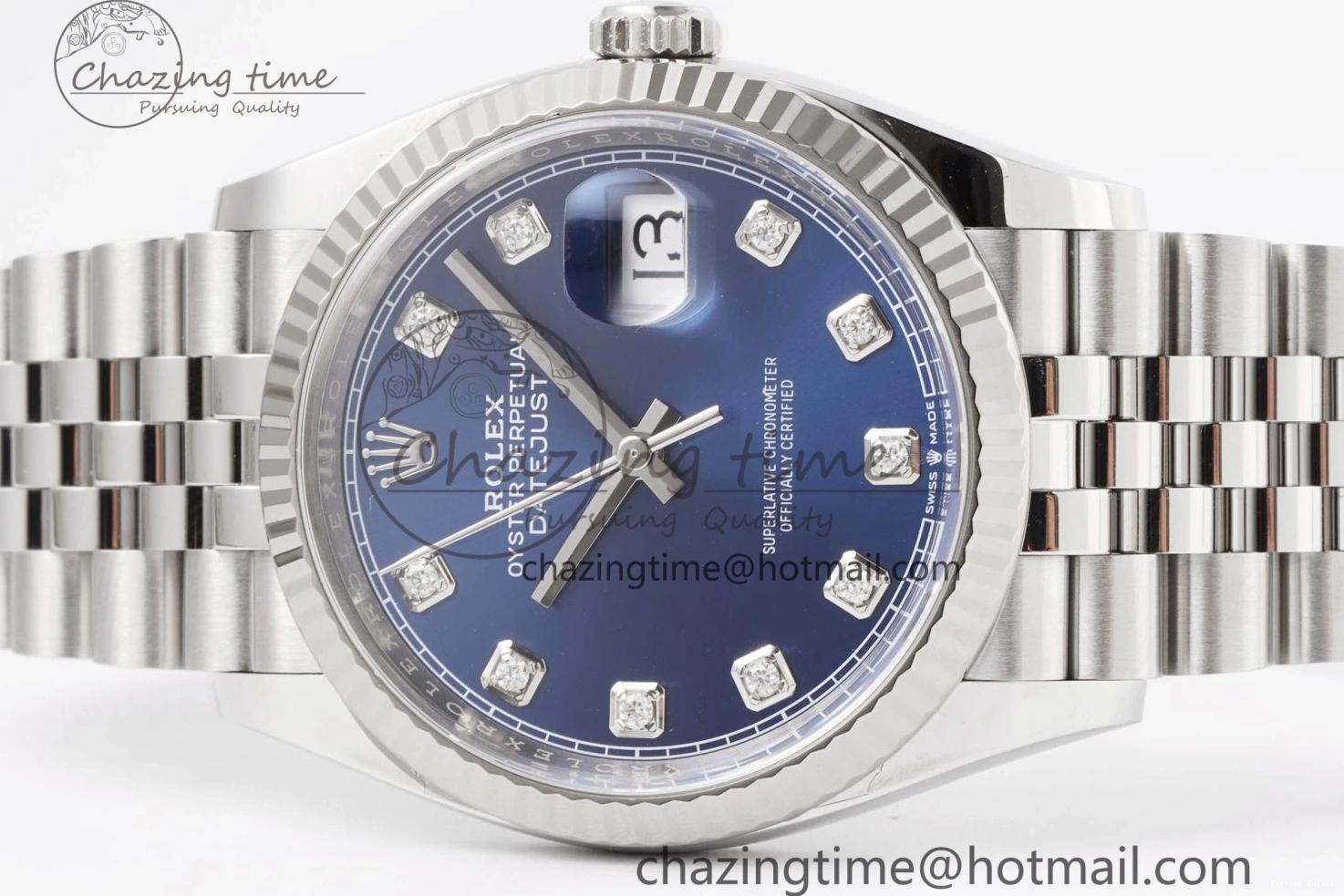 1218 DateJust 36 126234 Clean 1:1 Best Edition 904L Steel Blue Diamonds Dial on Jubilee Bracelet VR BestValue 1993